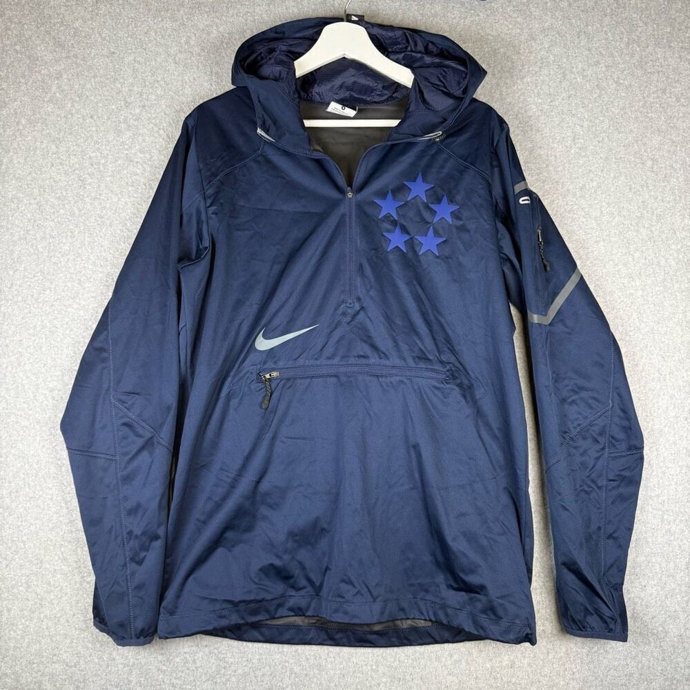 Nike Mens Size Small Pullover Windbreaker Quarter Zip Field General Rush Blue